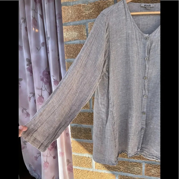 Flax button down shirt medium - Picture 7 of 9